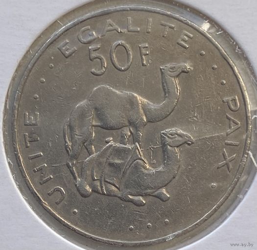Джибути 50 франков 2017 г. В холдере