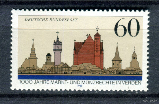 Германия (ФРГ) - 1985г. - Архитектура. Ферден - полная серия, MNH с отпечатком [Mi 1240] - 1 марка