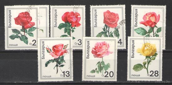 Марки Болгарии. 1970г. Цветы. Розы.