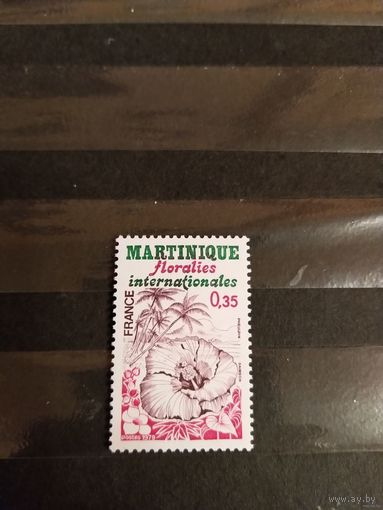 1980 Франция Мартиника флора цветы чистая клей MNH** выпускалась одиночкой (4-2)