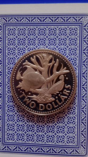 Барбадос 2 доллара 1974