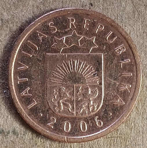 Латвия 2-я республика 2 сантима, 2006 г., KM# 21