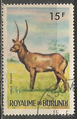 Бурунди. Животный мир страны. Водяной козёл. 1964г. Mi#98.