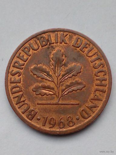 Германия 2 пфеннига 1968 D