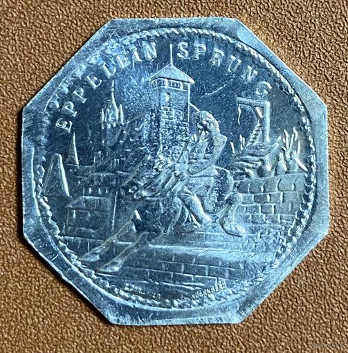 Германия Нюрнберг нотгельд 20 пфеннигов 1919 год. Прыжок Эппелейна . жетон