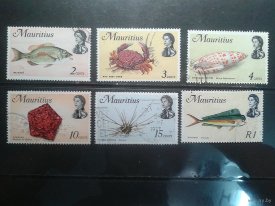 Маврикий, колония Англии, 1969. Морская фауна