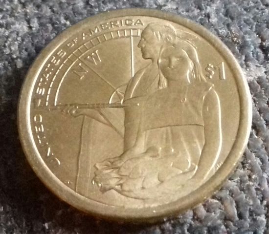 1 доллар США 2014 D, гостеприимство индейцев