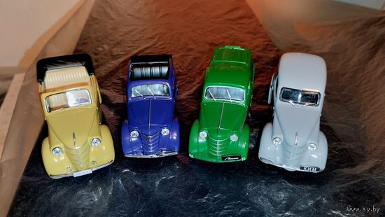Модели машинок 1/43 Москвич КИМ лотом DeAgostini Наш Автопром 1:43