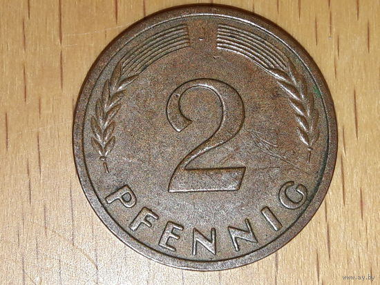 Германия ФРГ 2 пфеннига 1963 (J)