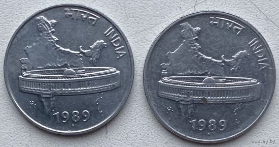 Индия 50 пайс 1989 г. Цена за 1 шт.