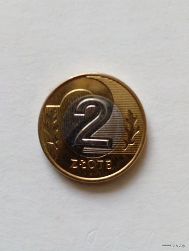 Польша.2 злотых 2022 г, UNC.