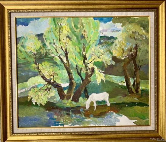 Гугель А.С. "Весна", 1984г. Холст, масло. Размер 70х84 см.