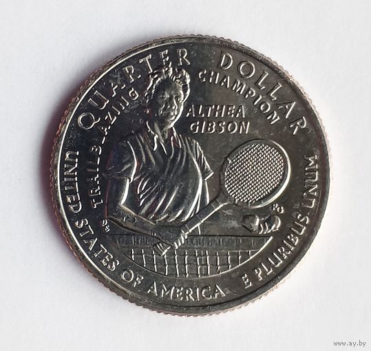 США. 25 центов 2025 г. Алтея Гибсон. Монетный двор P
