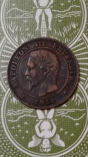 Франция 2 сантима 1854 ВВ