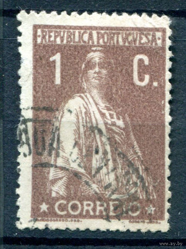 Португалия - 1917/24г. - Церера, 1 с - 1 марка - гашёная [Mi 219]. #1-Po-11-A-1