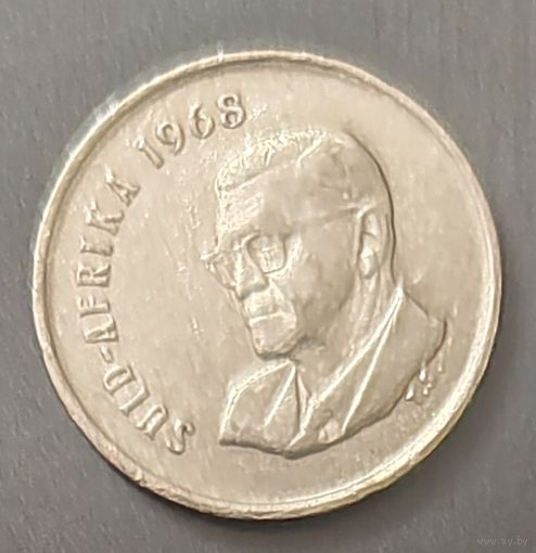 ЮАР 5 центов, 1968_РЕДКАЯ_KM# 76.2_Чарльз Сварта /SUID-AFRIKA/_Одна на АУ