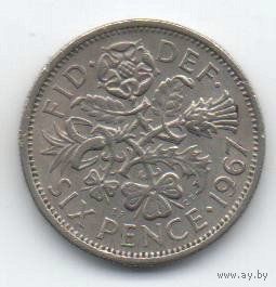 6 пенсов 1967 Великобритания