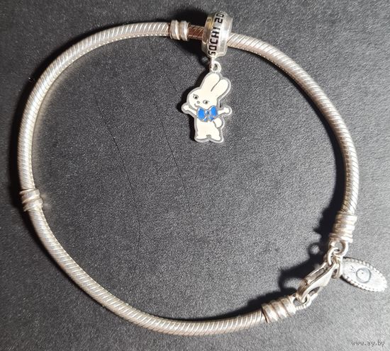 Браслет Пандора серебро 925 #44, С РУБЛЯ! МНОГО ЛОТОВ С РУБЛЯ! БЕЗ МЦ