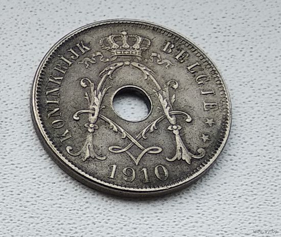 Бельгия 25 сантимов, 1910 'BELGIE' 7-12-14