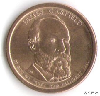1 доллар США 2011 год 20-й Президент Джеймс Гарфилд двор D _состояние aUNC