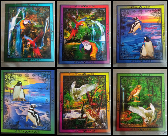 СЕРИЯ Блоков птицы   фауна  MNH