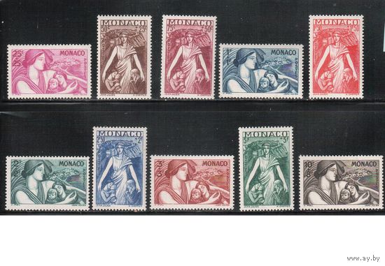 Монако-1941(Мих.247-256)    **/*  ,  Мать и дитя  (полная серия)