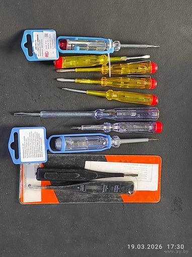 Индикаторные отвертки нерабочие разные 10 штук с 1 руб
