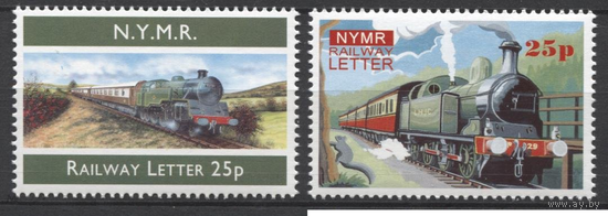 Великобритания (NYMR) 1998 год. Железная дорога в Норт-Йоркшире. Поезд. Паровоз. Локомотив. **