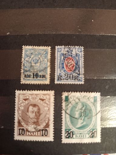 1916-17 Россия Загорский 136-139 цари гербы (4-3)