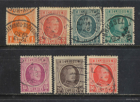 Бельгия Кор 1922-7 Альберт I Надп  Стандарт #170-5,177