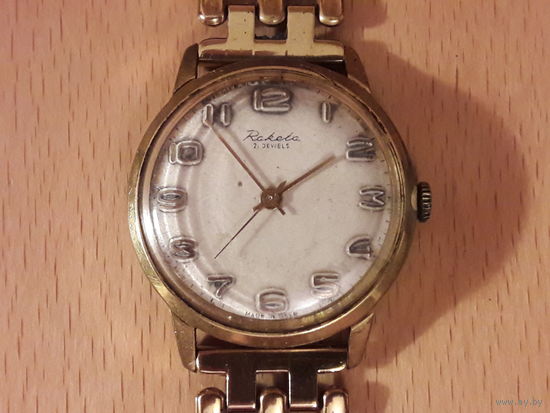 Часы СССР "Ракета" позолота Au20 + браслет. Аукцион 3 дня без МЦ