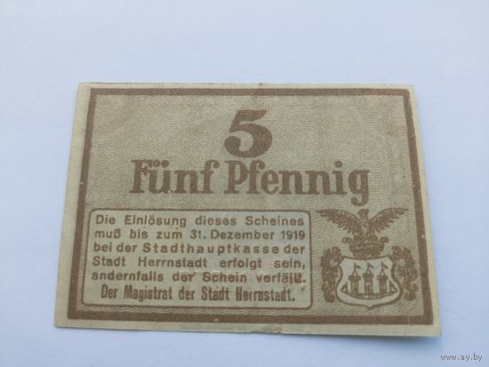 Германия 5 пфенингов 1919г (8)