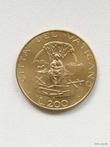 Ватикан 200 лир 1987 год