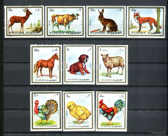 Фуджейра - 1972г. - Животные - 10 марок - полная серия, MNH [Mi 1295-1304]. #O-Se-Z-1-5