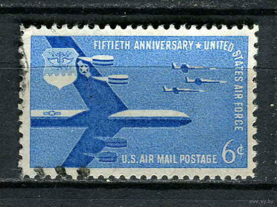 США - 1957 - Авиация - [Mi. 717] - полная серия - 1 марка. Гашеная.  (Лот 58HF)-T41P11