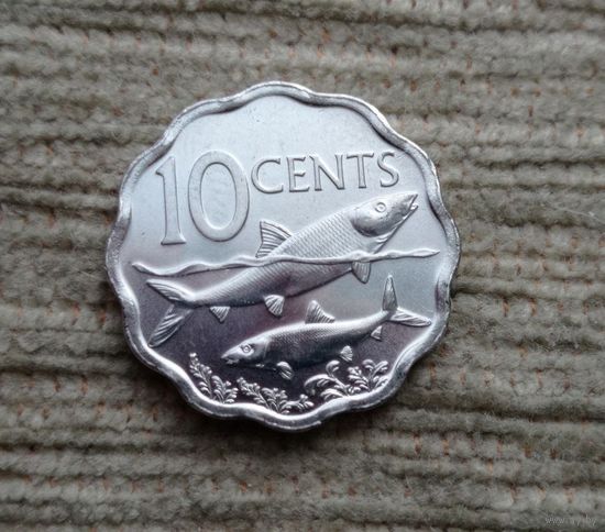 Werty71 Багамы Багамские острова 10 центов 2010 Рыба Корабль Блеск