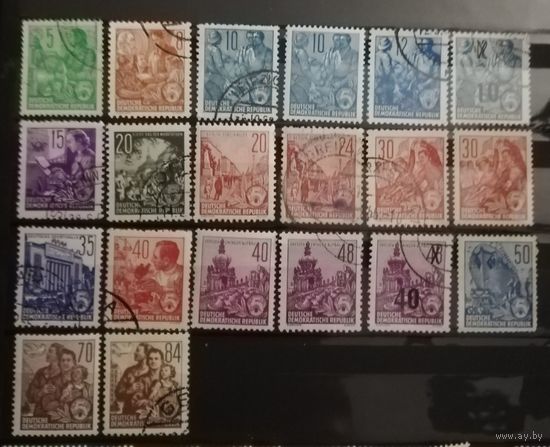 ГЕРМАНИЯ ГДР СТАНДАРТ 1953-1954 чистые и гашеные