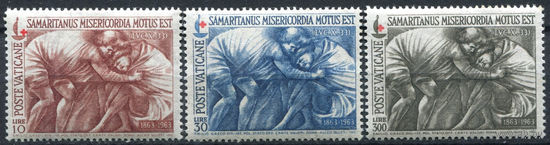 Ватикан 1964 ** Красный Крест 100 лет, серия 3 марки