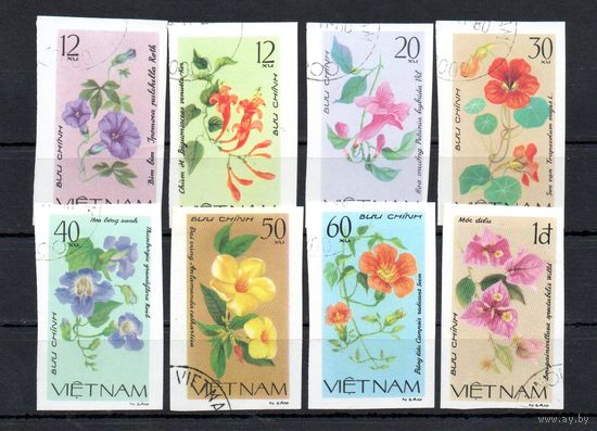 Цветы Вьетнам 1980 год серия из 8 марок
