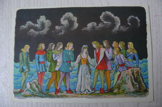 Конашевич В., Иллюстрации к сказкам. "Дикие лебеди"; 1965.