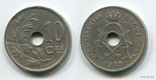 Бельгия. 10 сантимов (1928, BELGIE)