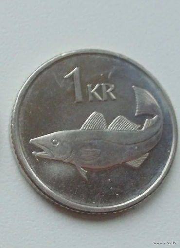 Исландия 1 крона 1999 год рыба треска