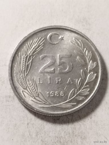 Турция 25 лир 1988