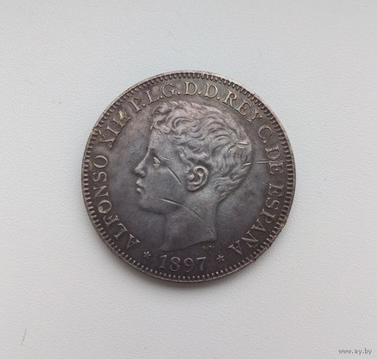 ИСПАНСКИЕ ФИЛИППИНЫ  1 песо 1897 г.