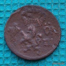 Шведская Ливония 1/6 оре 1667 года, Три короны. Лев. Предложи свою цену или обмен!