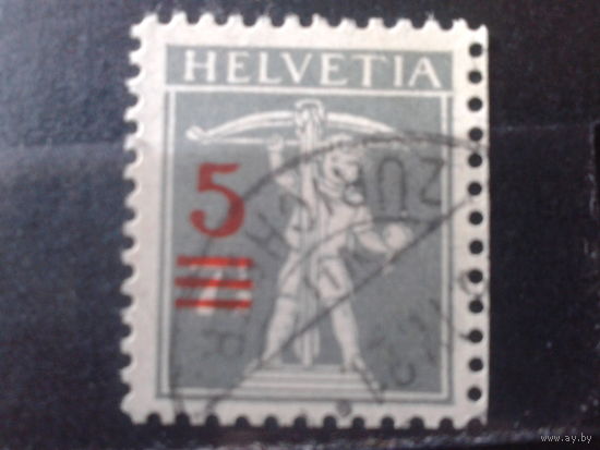 Швейцария 1921 Стандарт, Надпечатка 5с на 7,5с