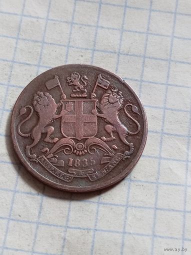 Четверть анны 1835 года