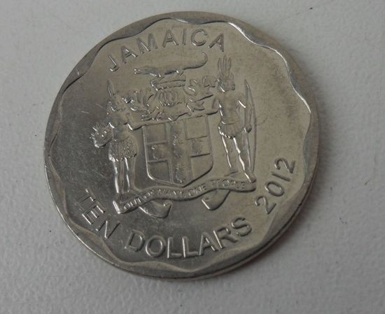 10 долларов Ямайка 2012 г.в. KM# 190