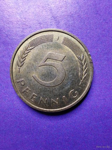Германия ФРГ 5 пфеннигов 1991 J