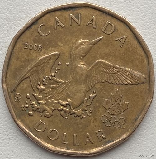Канада 1 доллар 2008 г. Олимпиада в Пекине